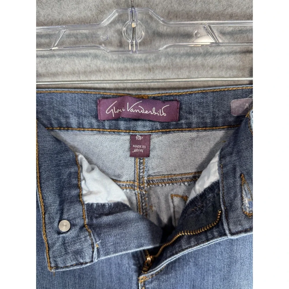 Gloria Vanderbilt Jeans Womens 10 Petite Blue Amanda Classic Tapered Denim Pants